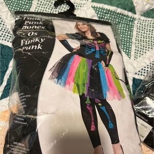 Extra Loved Ladies (3x) Skeleton Rainbow Tutu Costume